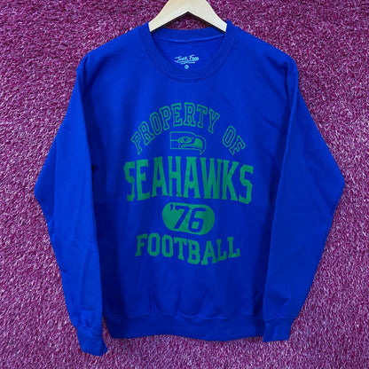 Junk Food Clothing Property Of Seattle Seahawks Crewneck Sweatshirt XS