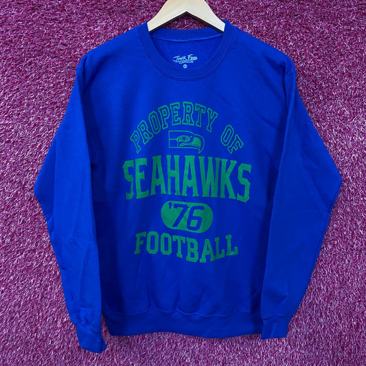 Junk Food Clothing Property Of Seattle Seahawks Crewneck Sweatshirt XS