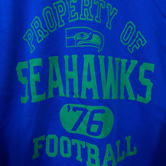 Junk Food Clothing Property Of Seattle Seahawks Crewneck Sweatshirt XS