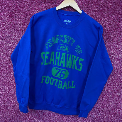 Junk Food Clothing Property Of Seattle Seahawks Crewneck Sweatshirt XS
