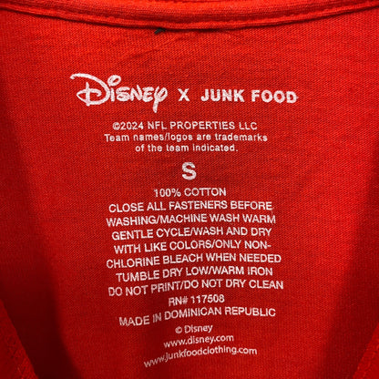 Junk Food x NFL Disney Mickey Mouse Kick Back Kansas City Chiefs Shirt Small