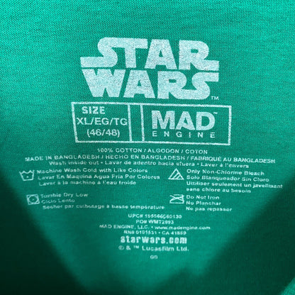 Star Wars The Mandalorian Santa Grogu Christmas Merry Force Be With You Green T-Shirt XL