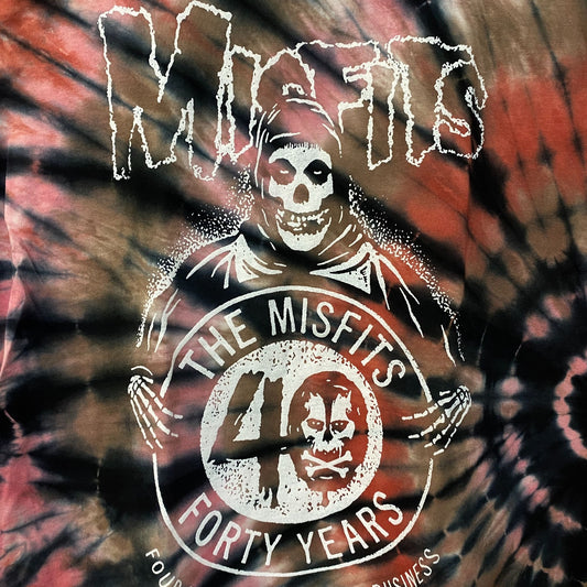 Misfits 40th-anniversary Four Decades in Horror Business Tie Dye T-Shirt Medium
