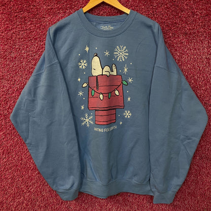 Junk Food  Peanuts Snoopy Waiting For Santa Flea Market Fleece XL