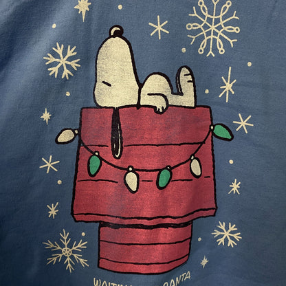 Junk Food  Peanuts Snoopy Waiting For Santa Flea Market Fleece XL
