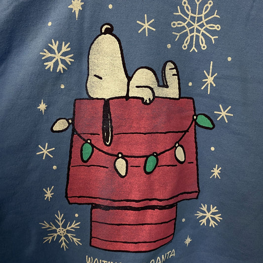 Junk Food  Peanuts Snoopy Waiting For Santa Flea Market Fleece XL