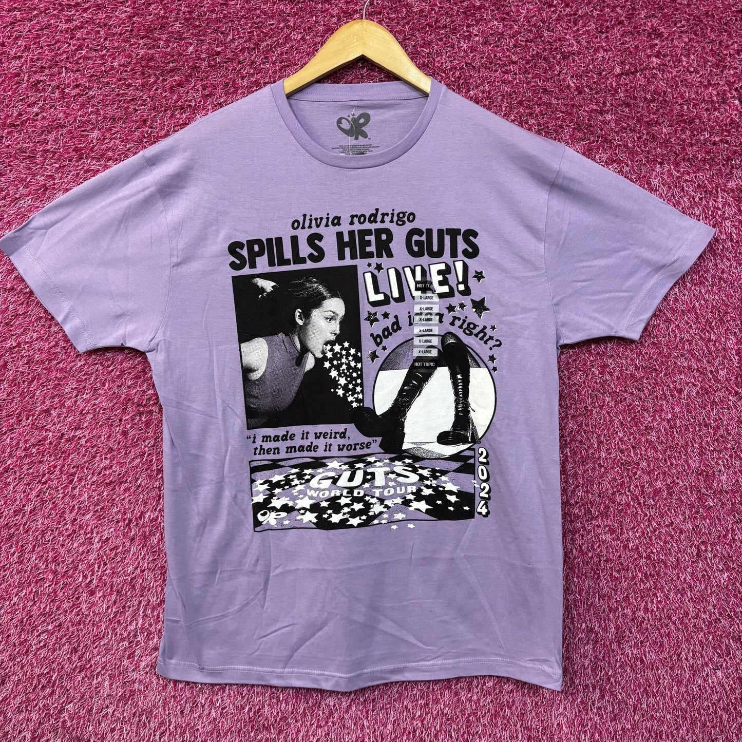 Olivia Rodrigo Spills Her Guts Live Purple T-Shirt XL