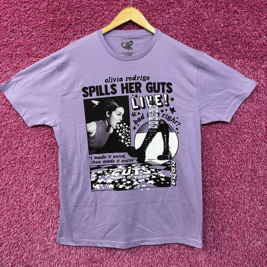 Olivia Rodrigo Spills Her Guts Live Purple T-Shirt XL