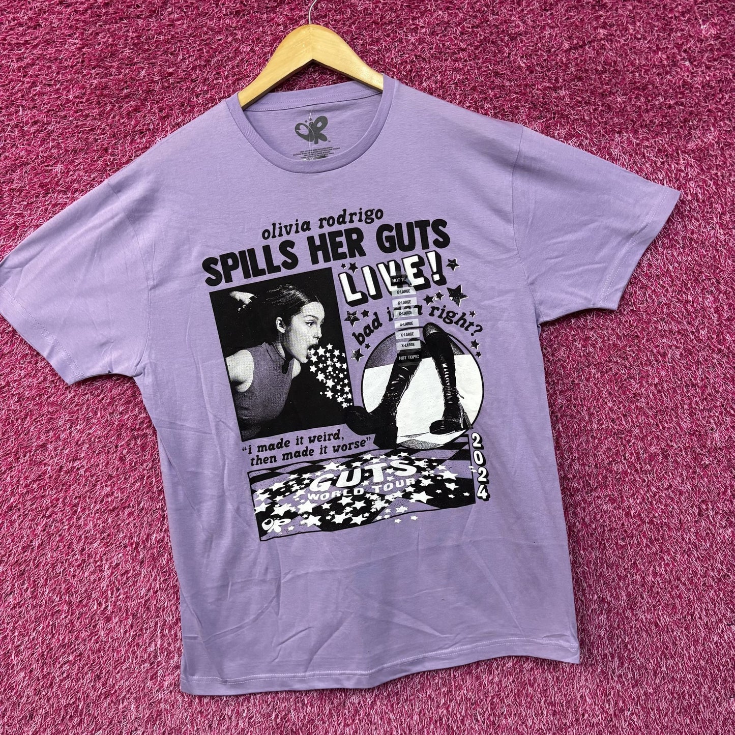 Olivia Rodrigo Spills Her Guts Live Purple T-Shirt XL