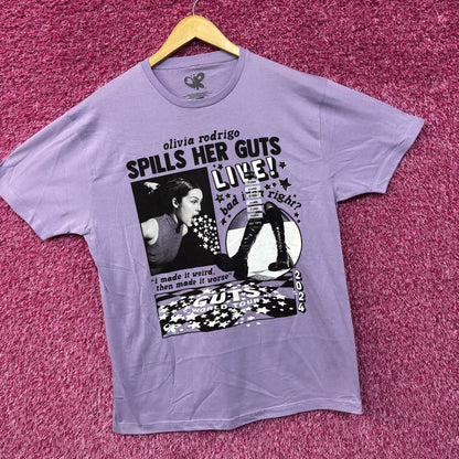 Olivia Rodrigo Spills Her Guts Live Purple T-Shirt XL