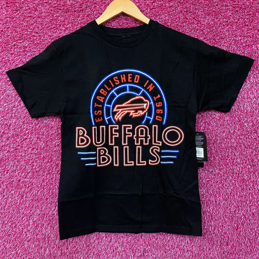 Junk Food Clothing NFL Buffalo Bills Neon Style Logo Graphic T-Shirt Small