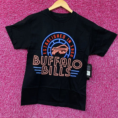 Junk Food Clothing NFL Buffalo Bills Neon Style Logo Graphic T-Shirt Small