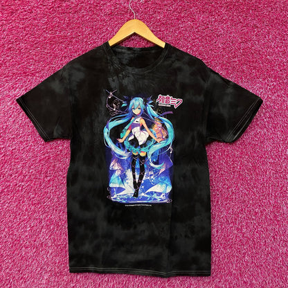 Hatsune Miku Power Up With Music tiedye Tshirt size medium