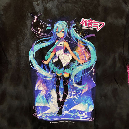 Hatsune Miku Power Up With Music tiedye Tshirt size medium