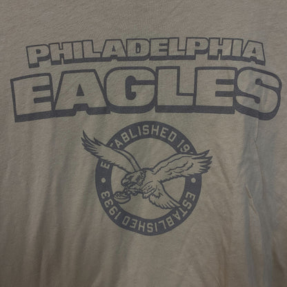 Junk Food Clothing Philadelphia Eagles Women's Brown Cropped Long-Sleeve Tee Small