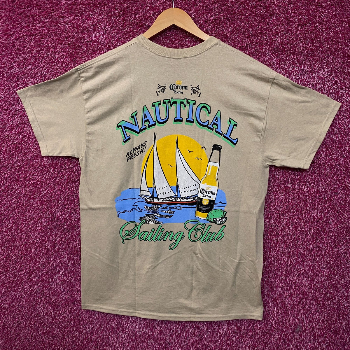 Corona Extra "Nautical Sailing Club" Graphic T-Shirt Large