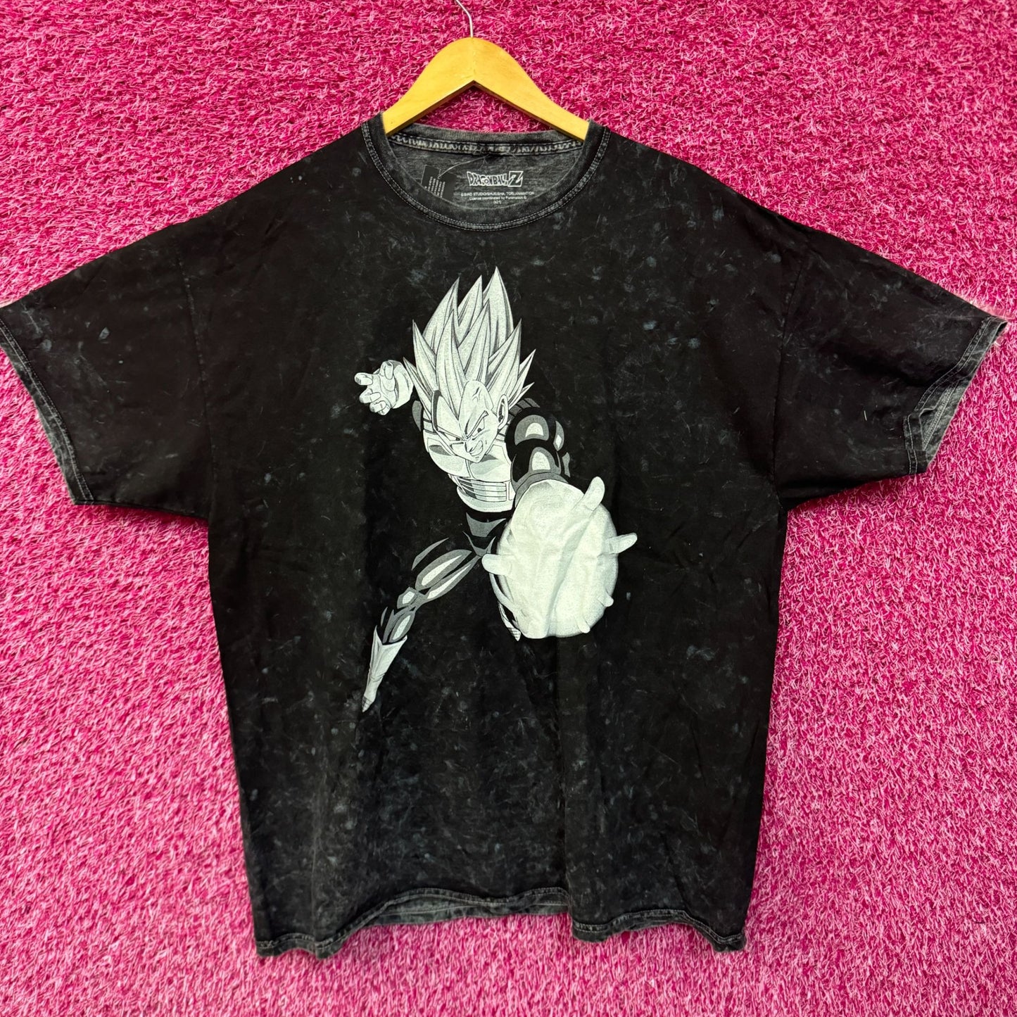 Dragon Ball Z Vegeta mineral wash Anime T-shirt size 2XL