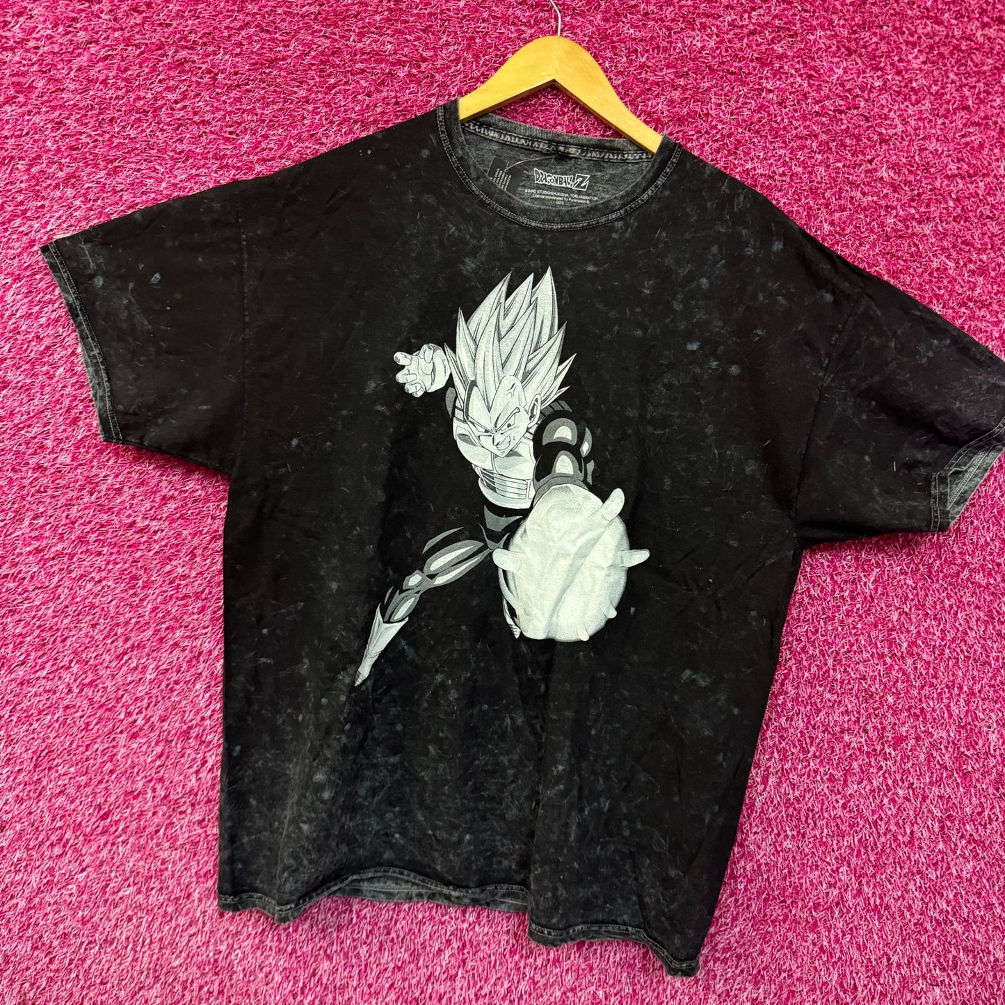 Dragon Ball Z Vegeta mineral wash Anime T-shirt size 2XL