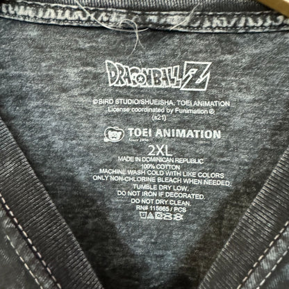 Dragon Ball Z Vegeta mineral wash Anime T-shirt size 2XL
