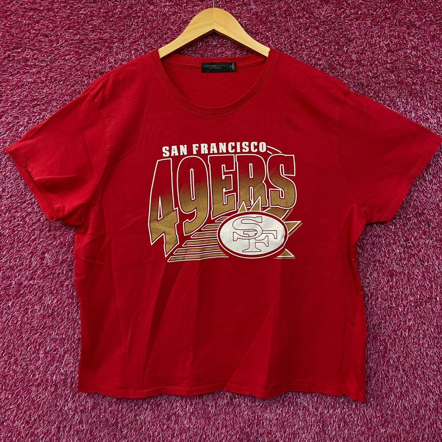 Junk Food NFL San Francisco 49ers Women Red Short Top 2XL