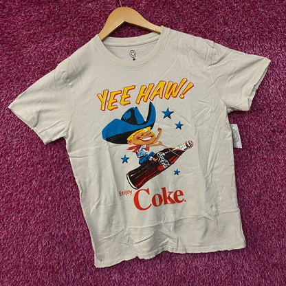 Coca-Cola Cowboy Yee Haw Retro Graphic T-Shirt Small