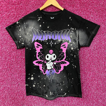 Sanrio Kuromi Butterfly Flame Tie-Dye Kawaii T-Shirt Medium