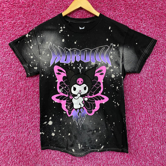 Sanrio Kuromi Butterfly Flame Tie-Dye Kawaii T-Shirt Medium
