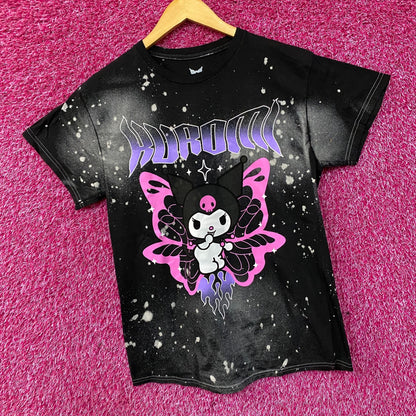 Sanrio Kuromi Butterfly Flame Tie-Dye Kawaii T-Shirt Medium