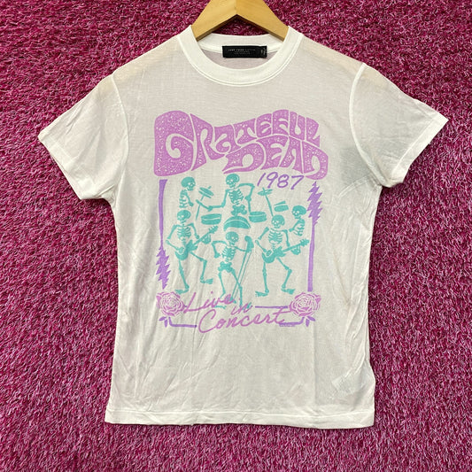 Grateful Dead Live In Concert Vintage Style Tissue T-Shirt Extra Extra Small