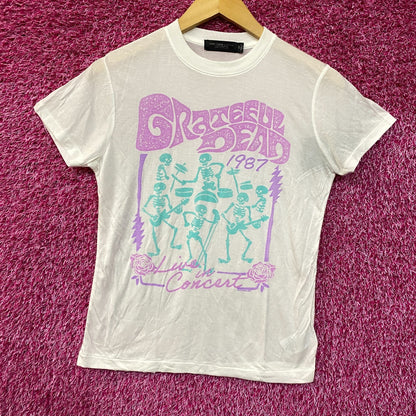 Grateful Dead Live In Concert Vintage Style Tissue T-Shirt Extra Extra Small