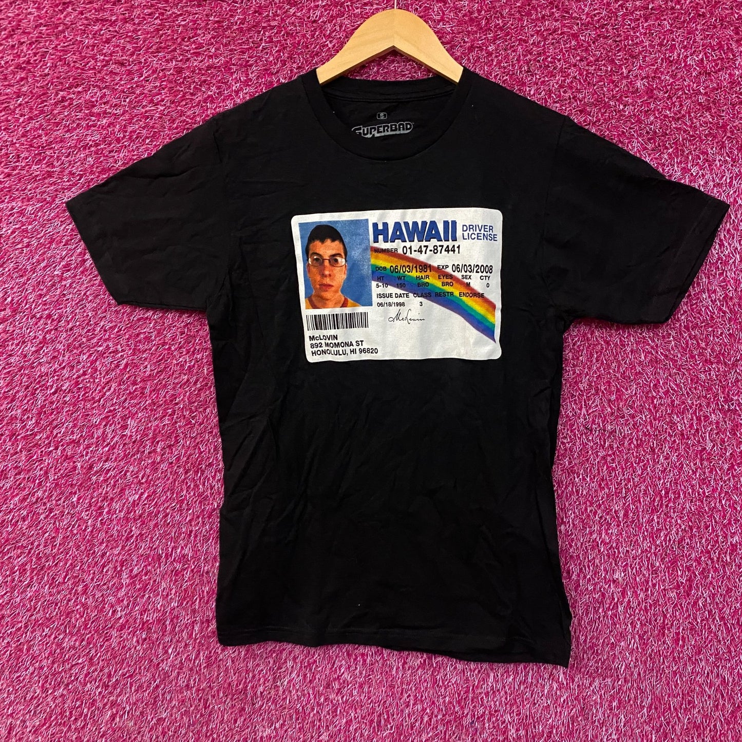 Ripple Junction Superbad McLovin Driver License Graphic T-Shirt Small