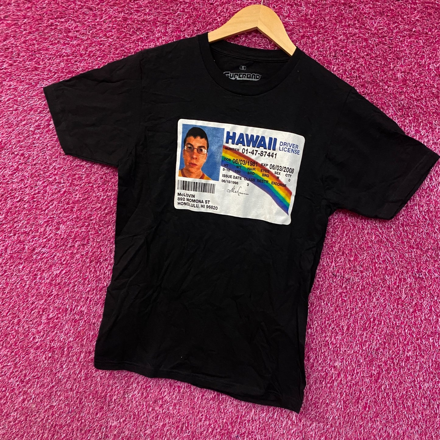 Ripple Junction Superbad McLovin Driver License Graphic T-Shirt Small