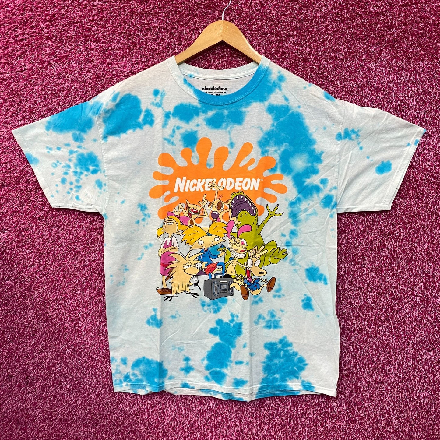 Nickelodeon Best of the 90's Cartoon Mash Tie Dye T-Shirt XL