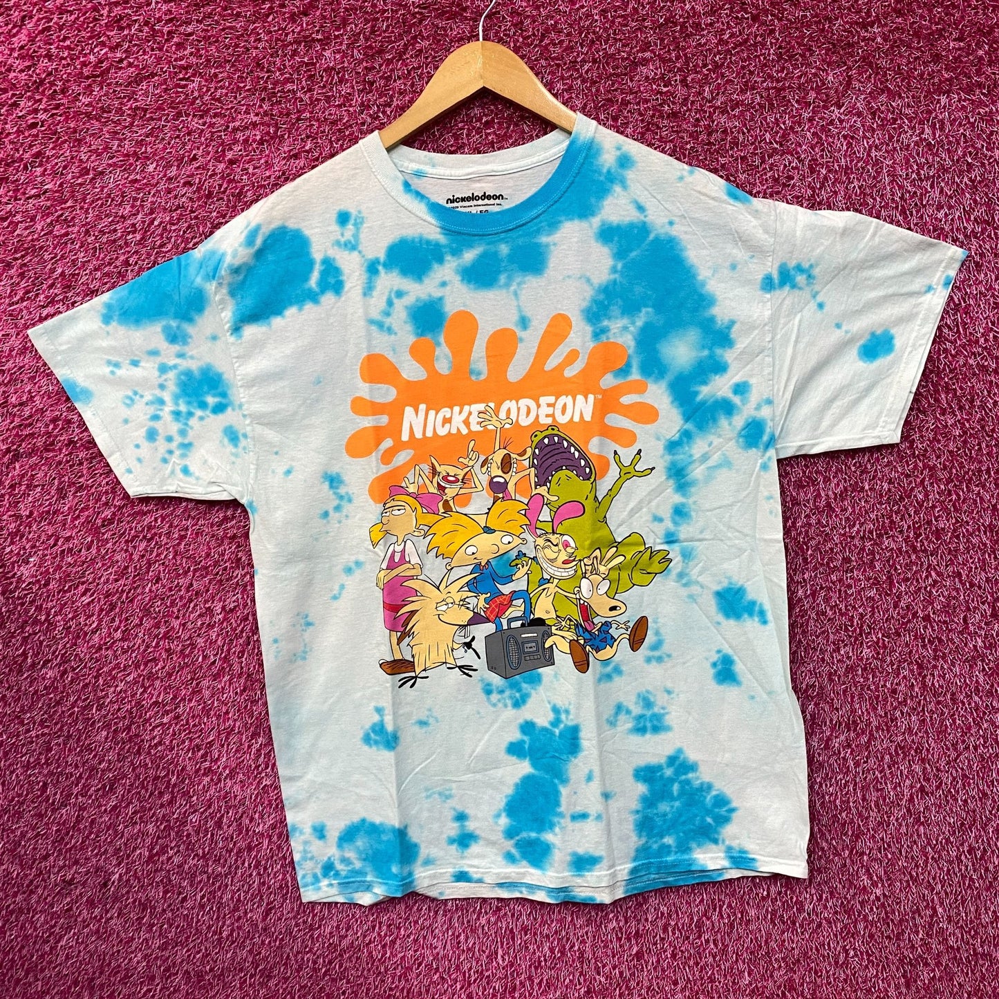 Nickelodeon Best of the 90's Cartoon Mash Tie Dye T-Shirt XL