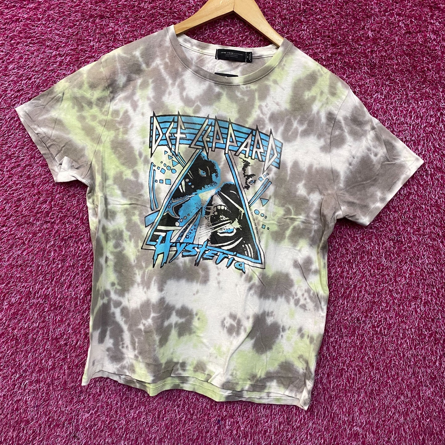 Def Leppard Hysteria Tie-Dye Graphic T-Shirt Medium