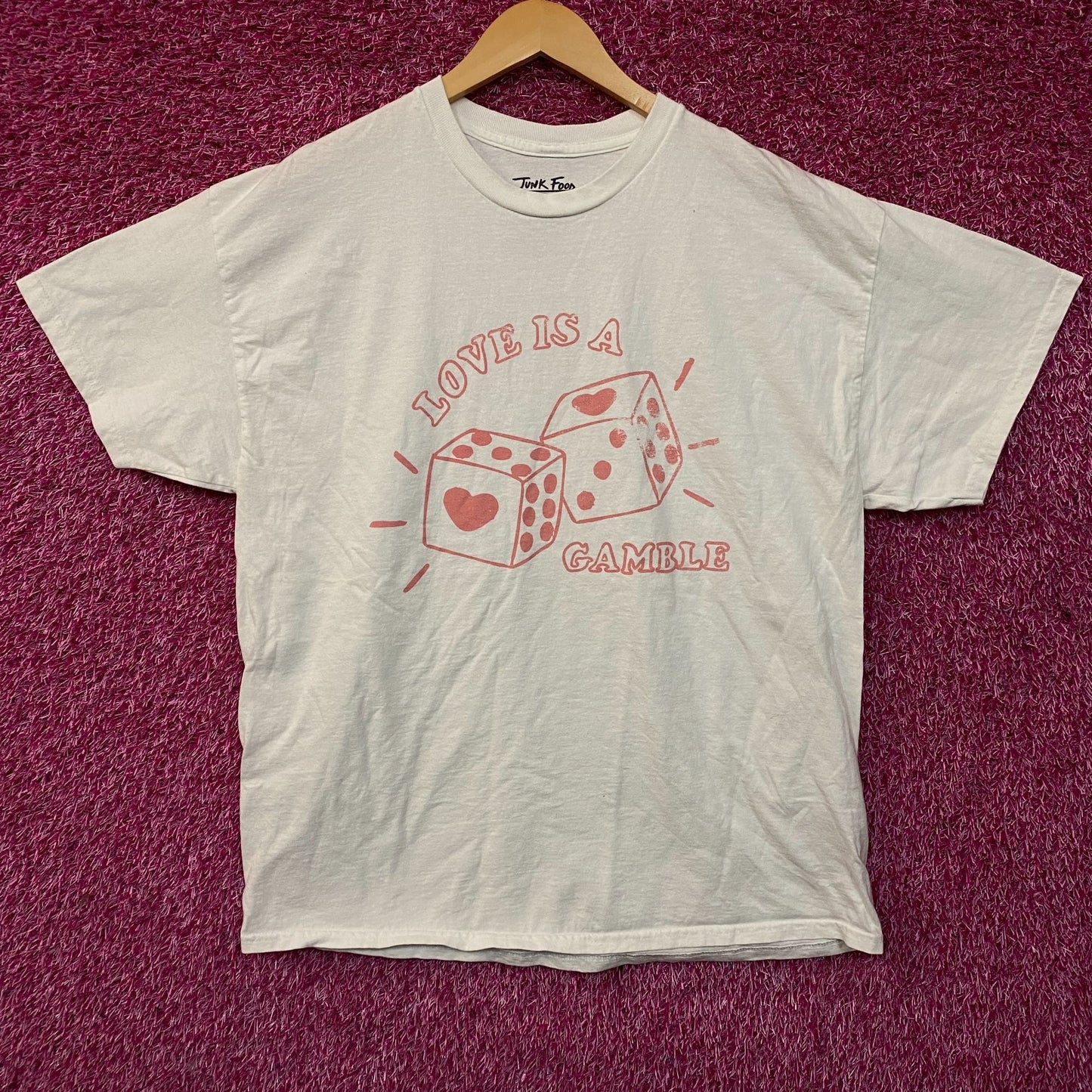 Junk Food Clothing "Love's a Gamble" Graphic T-Shirt Large