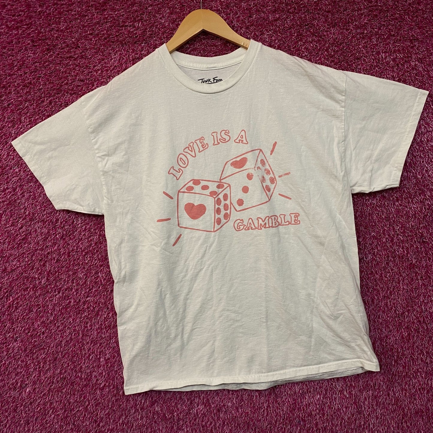 Junk Food Clothing "Love's a Gamble" Graphic T-Shirt Large