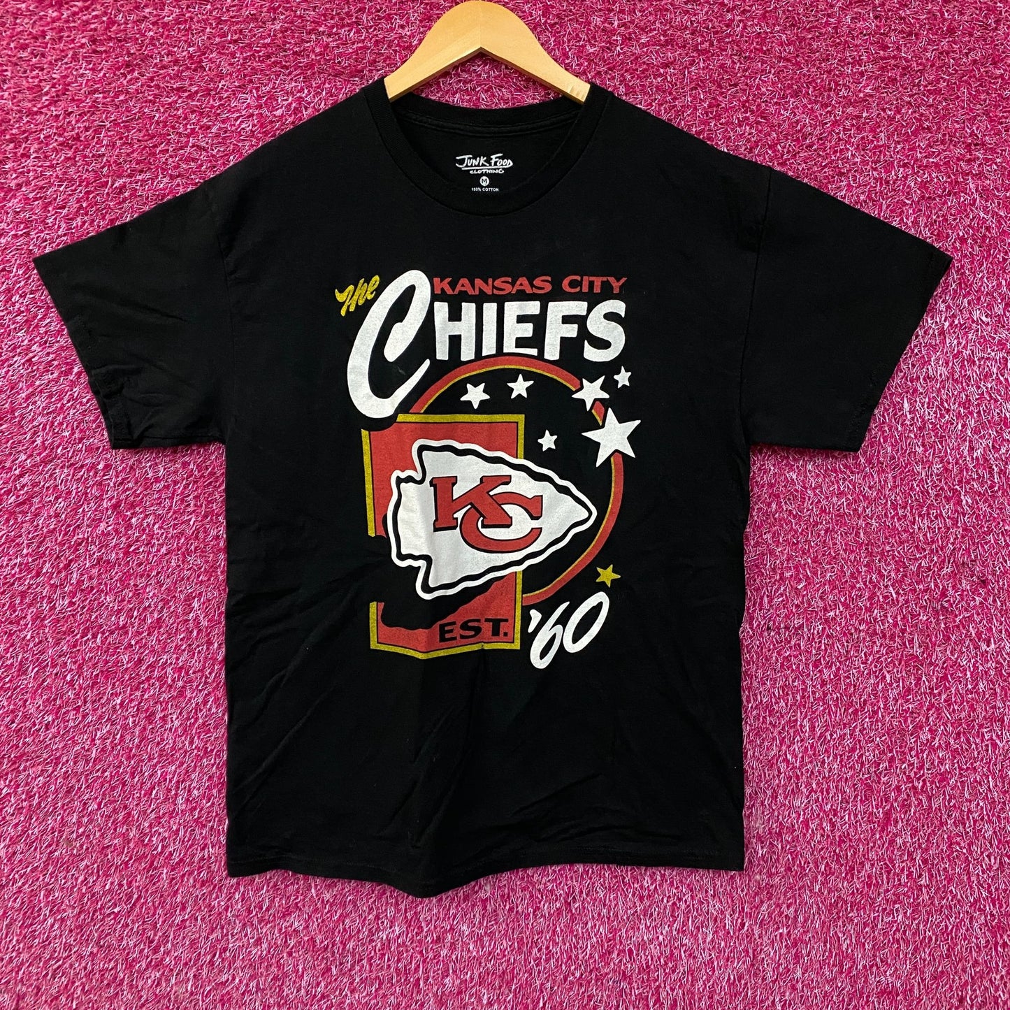 Junk Food Clothing Kansas City Chiefs Star Power Graphic T-Shirt Medium