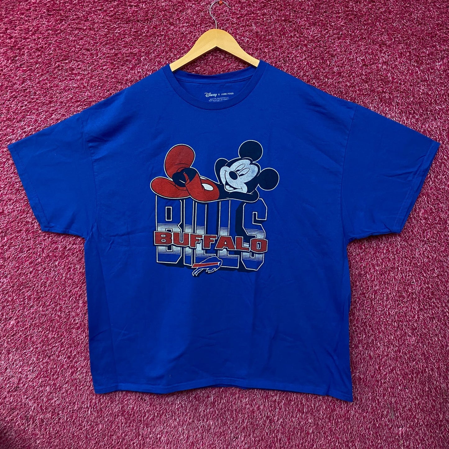 Junk Food X Mickey Mouse NFL Buffalo Bills Blue T-Shirt 2XL