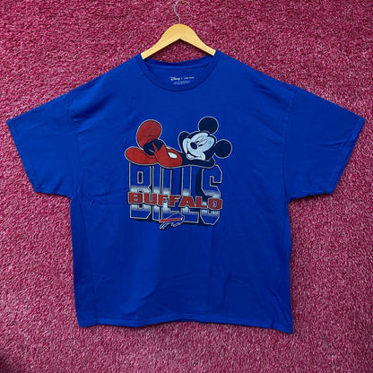 Junk Food X Mickey Mouse NFL Buffalo Bills Blue T-Shirt 2XL