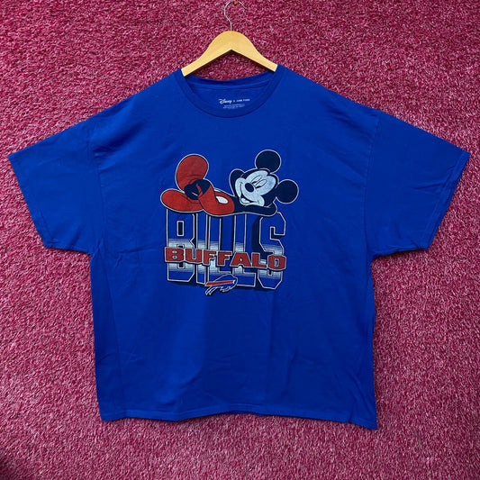Junk Food X Mickey Mouse NFL Buffalo Bills Blue T-Shirt 2XL