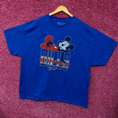 Junk Food X Mickey Mouse NFL Buffalo Bills Blue T-Shirt 2XL