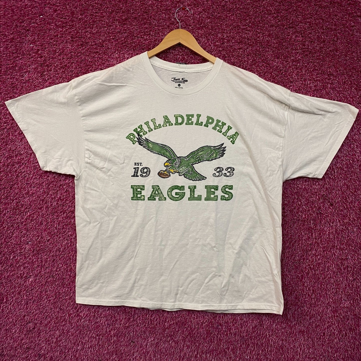 Junk Food Philadelphia Eagles Vintage Style Graphic T-Shirt 2XL