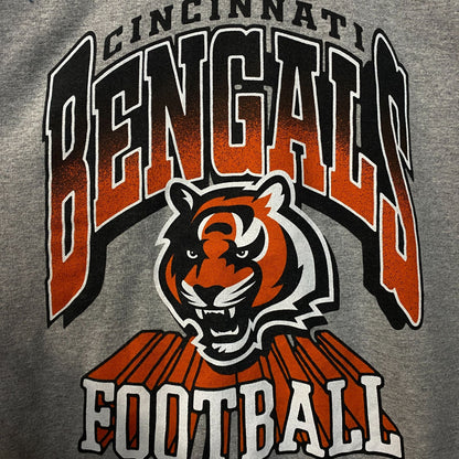 Junk Food Clothing Cincinnati Bengals Heather Gray Crewneck Pullover Sweatshirt Medium
