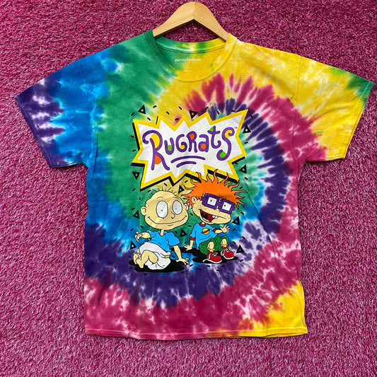 Nickelodeon Rugrats Tommy & Chucky Cartoon Tie Dye T-Shirt Large