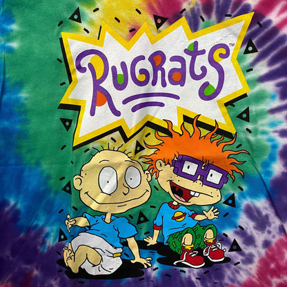 Nickelodeon Rugrats Tommy & Chucky Cartoon Tie Dye T-Shirt Large