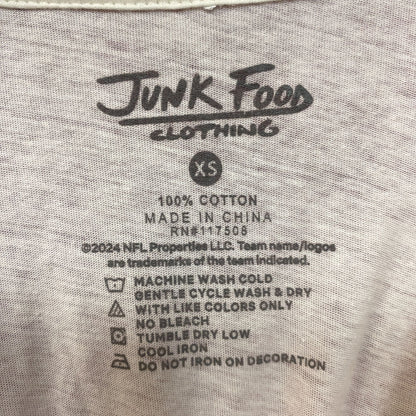 Junk Food Clothing New York Giants Touchdown Long Sleeve Crop Tee XS