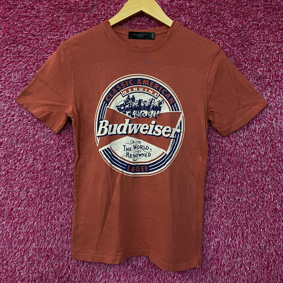 Budweiser World Renowned Classic American Lager T-shirt size XS