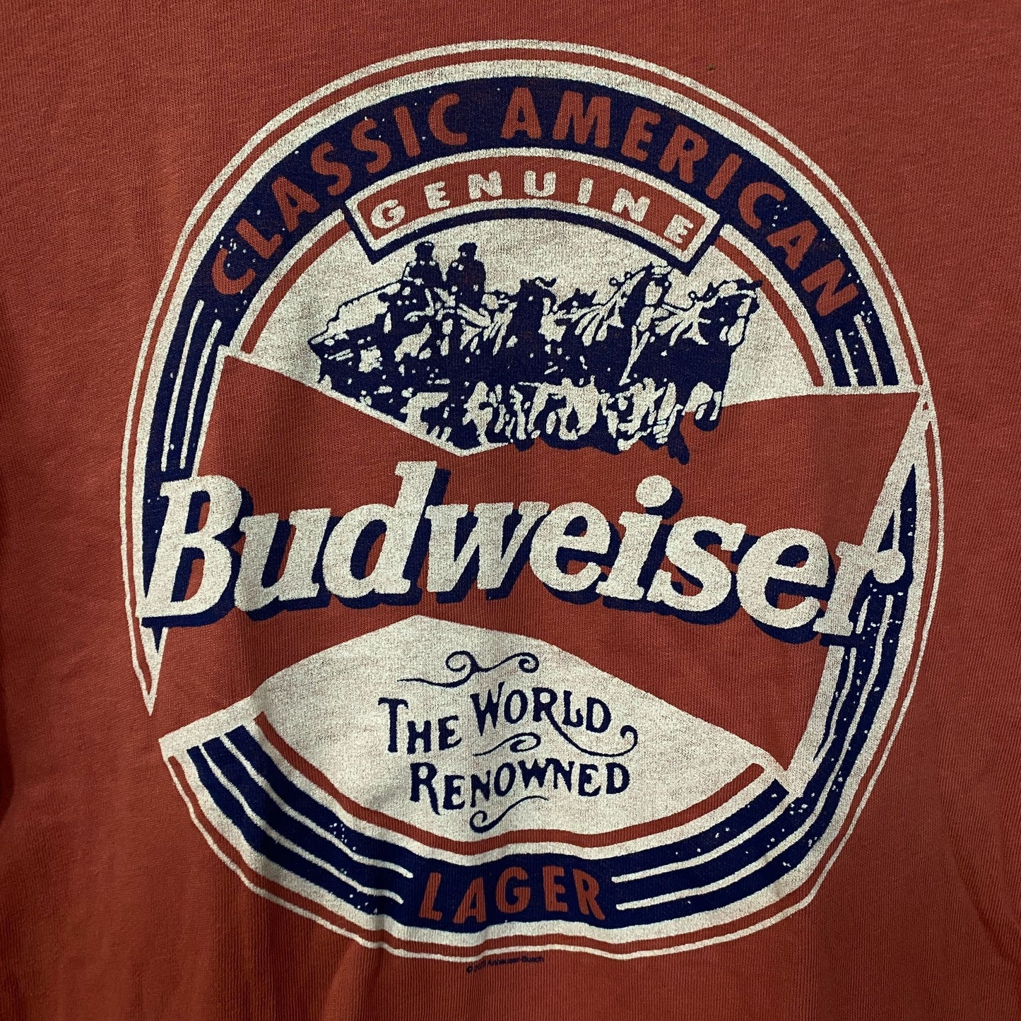 Budweiser World Renowned Classic American Lager T-shirt size XS