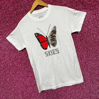 Lil Skies Shelby Butterfly Skeleton Wing Roses Emo Rap Tee S